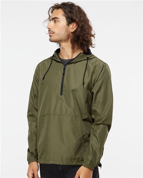 Men's Lightweight Quarter-Zip Windbreaker Pullover Jacket
